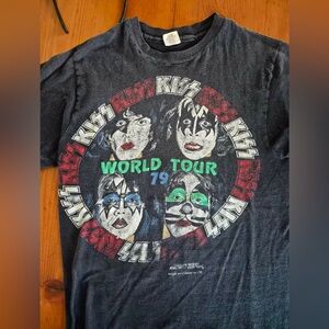 Kiss Kids T-Shirt - Black with Colorful Print